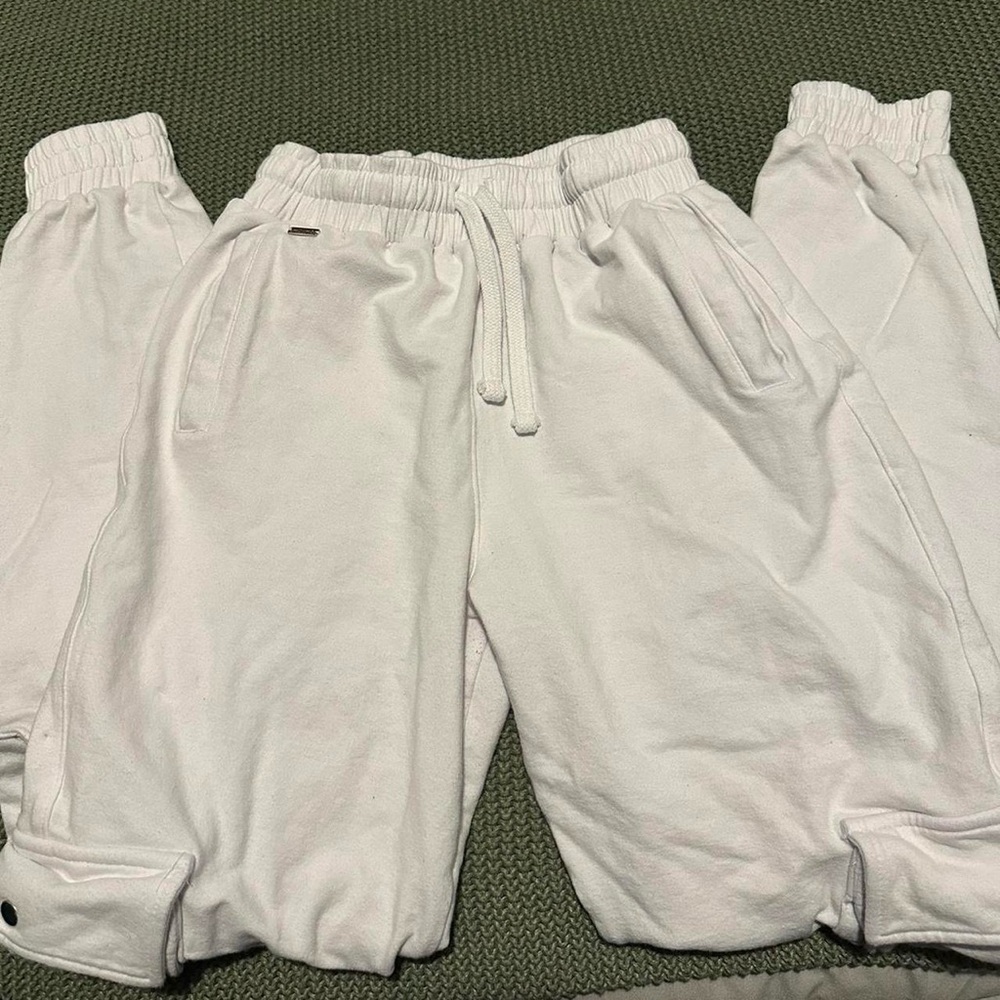White cargo style sweatpants from CHICK NYC